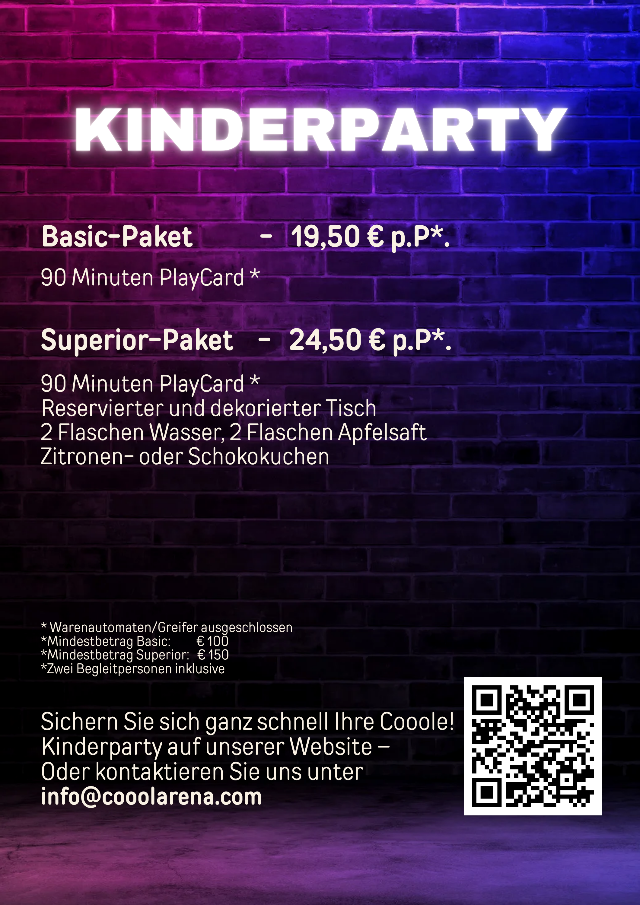 Kinderparty Coool! Arena